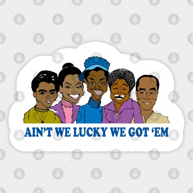 CLASSIC TV SITCOM Sticker by cartoonistguy